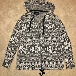 American Eagle Aztec Zip-Up Hoodie